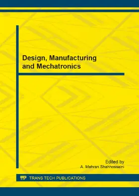 Shahhosseini |  Design, Manufacturing and Mechatronics | Sonstiges |  Sack Fachmedien