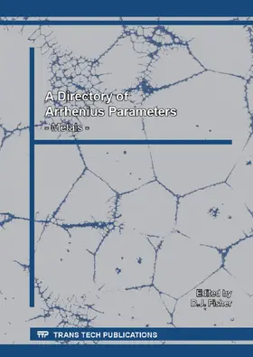 Fisher |  A Directory of Arrhenius Parameters | Sonstiges |  Sack Fachmedien