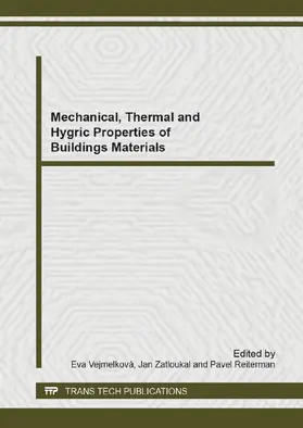 Vejmelkov? / Zatloukal / Reiterman | Mechanical, Thermal and Hygric Properties of Buildings Materials | Sonstiges | 978-3-03795-868-1 | sack.de