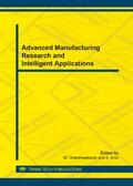 Chandrasekaran / Arun |  Advanced Manufacturing Research and Intelligent Applications | Sonstiges |  Sack Fachmedien