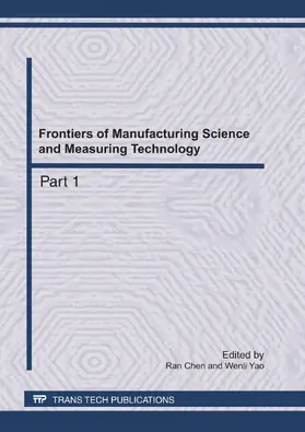 Chen / Yao |  Frontiers of Manufacturing Science and Measuring Technology | eBook | Sack Fachmedien