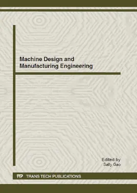 Gao |  Machine Design and Manufacturing Engineering | eBook | Sack Fachmedien