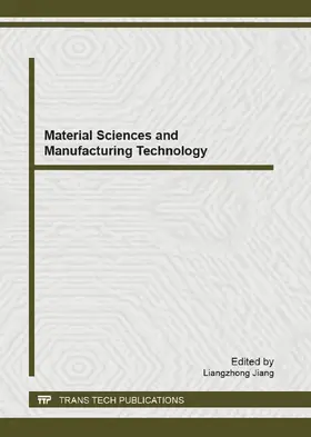 Jiang | Material Sciences and Manufacturing Technology | E-Book | www.sack.de