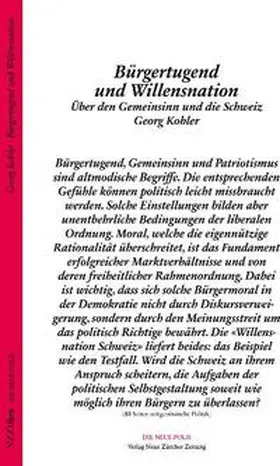 Kohler |  Bürgertugend und Willensnation | Buch |  Sack Fachmedien