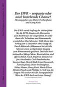 Freiburghaus / Kreis |  Der EWR - verpasste oder noch bestehende Chance? | Buch |  Sack Fachmedien