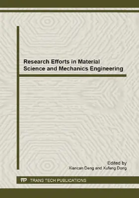 Deng / Dong |  Research Efforts in Material Science and Mechanics Engineering | eBook | Sack Fachmedien