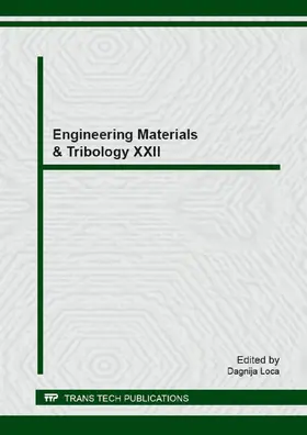 Loca | Engineering Materials & Tribology XXII | E-Book | www.sack.de