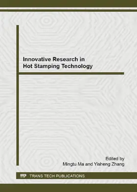 Ma / Zhang | Innovative Research in Hot Stamping Technology | E-Book | www.sack.de