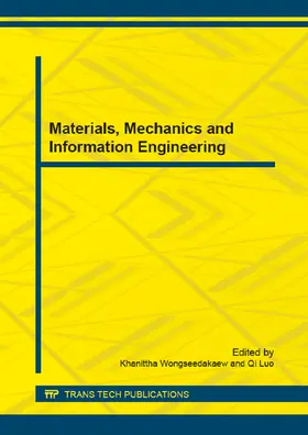 Wongseedakaew / Luo |  Materials, Mechanics and Information Engineering | eBook | Sack Fachmedien
