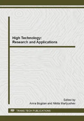Bogdan / Martyushev |  High Technology: Research and Applications | Buch |  Sack Fachmedien