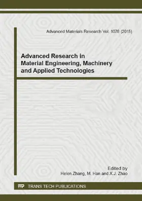Zhang / Han / Zhao |  Advanced Research in Material Engineering, Machinery and Applied Technologies | Buch |  Sack Fachmedien