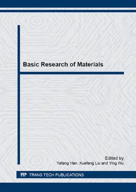 Han / Liu / Wu |  Basic Research of Materials | Buch |  Sack Fachmedien