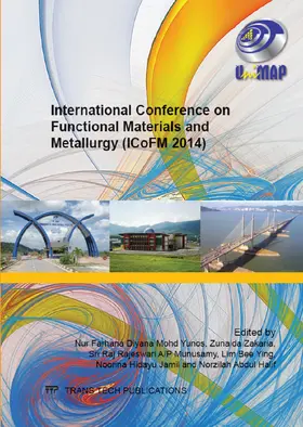 Yunos / Zakaria / Munusamy |  International Conference on Functional Materials and Metallurgy (ICoFM 2014) | Buch |  Sack Fachmedien