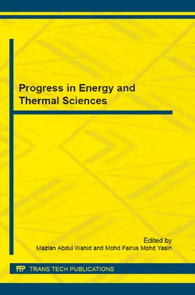 Abdul Wahid / Mohd Yasin |  Progress in Energy and Thermal Sciences | Buch |  Sack Fachmedien