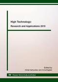 Martyushev / Bogdan |  High Technology: Research and Applications 2015 | Buch |  Sack Fachmedien