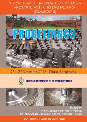 Islam / Mahfuz / Chowdhury | International Conference on Materials and Manufacturing Engineering | Buch | 978-3-03835-772-8 | www.sack.de