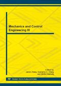 Zhang / Chang / Marburg |  Mechanics and Control Engineering III | Sonstiges |  Sack Fachmedien