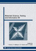 Berecz / M?jlinger / Orbulov |  Materials Science, Testing and Informatics VII | Sonstiges |  Sack Fachmedien