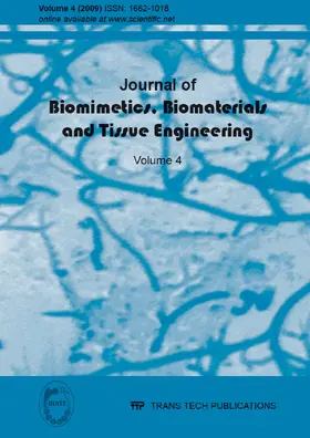 Journal of Biomimetics, Biomaterials and Tissue Engineering Vol.4 | Sonstiges | 978-3-03859-140-5 | www.sack.de