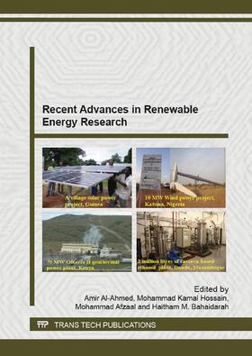 Al-Ahmed / Hossain / Afzaal | Recent Advances in Renewable Energy Research | Sonstiges | 978-3-03859-285-3 | sack.de
