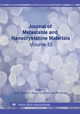 Yavari / Inoue / Morris |  Journal of Metastable and Nanocrystalline Materials: e-volume 2002 | Sonstiges |  Sack Fachmedien