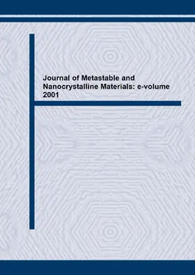 Yavari / Inoue / Morris | Journal of Metastable and Nanocrystalline Materials: e-volume 2001 | Sonstiges | 978-3-03859-898-5 | sack.de