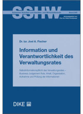 Fischer | Information und Verantwortlichkeit des Verwaltungsrates | Buch | 978-3-03891-021-3 | sack.de