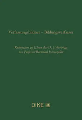 Ehrenzeller / Nobs / Engeler |  Verfassungsbildner – Bildungsverfasser | Buch |  Sack Fachmedien