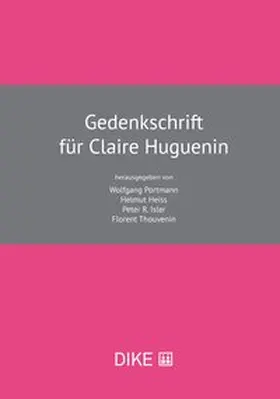 Portmann / Heiss / Isler |  Gedenkschrift für Claire Huguenin | Buch |  Sack Fachmedien