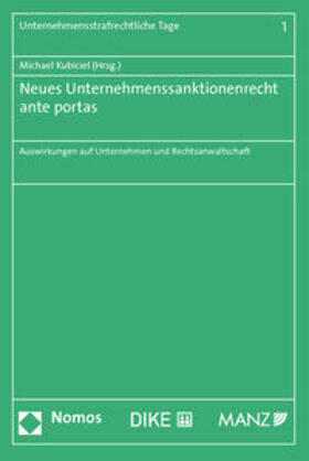 Kubiciel | Neues Unternehmenssanktionenrecht ante portas | Buch | sack.de