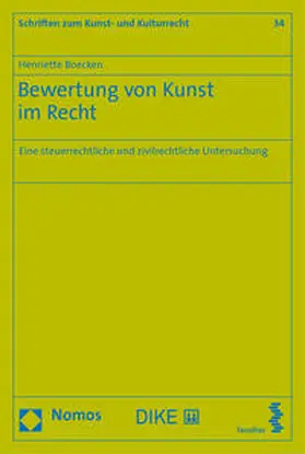 Boecken | Bewertung von Kunst im Recht | Buch | 978-3-03891-371-9 | sack.de