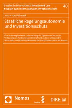 von Balluseck |  Regelungsautonomie und Investitionsschutz | Buch |  Sack Fachmedien