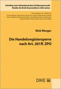Mezger |  Die Handelsregistersperre nach Art. 261 ff. ZPO | Buch |  Sack Fachmedien