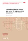 Loviat |  Limites matérielles au droit d'urgence du gouvernement | Buch |  Sack Fachmedien
