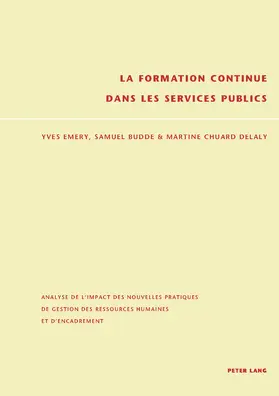 Emery / Chuard Delaly / Budde |  La formation continue dans les services publics | Buch |  Sack Fachmedien