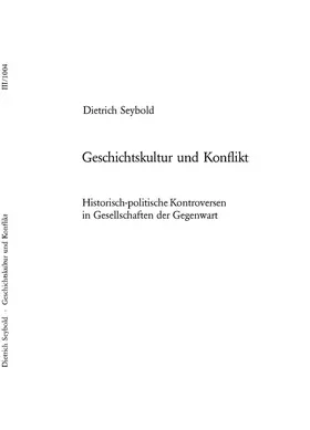 Seybold |  Geschichtskultur und Konflikt | Buch |  Sack Fachmedien