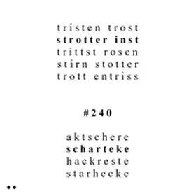 Strotter Inst. / Hess |  #240 Scharteke | Sonstiges |  Sack Fachmedien