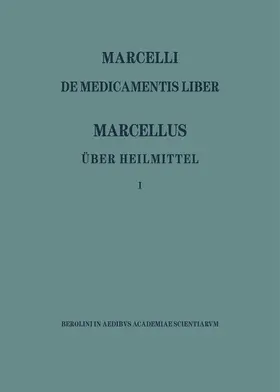 Niedermann |  Marcellus - Über Heilmittel 1 | Buch |  Sack Fachmedien