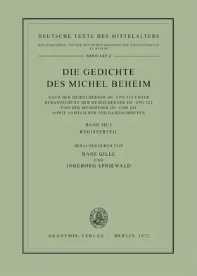 Gille / Spriewald |  Registerteil | Buch |  Sack Fachmedien