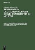 Behrendt / Franke / Gaebel |  Repertorium deutschsprachiger Ehelehren der Frühen Neuzeit, | Buch |  Sack Fachmedien