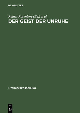 Rosenberg / Münz-Koenen / Boden |  Der Geist der Unruhe | Buch |  Sack Fachmedien