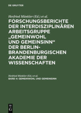 Bluhm / Münkler | Gemeinwohl und Gemeinsinn | Buch | 978-3-05-003679-3 | sack.de
