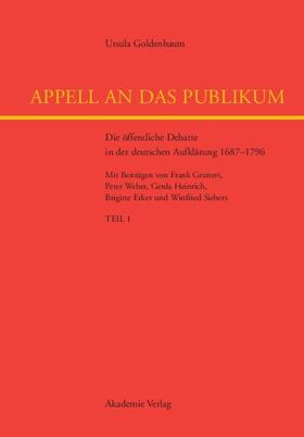 Goldenbaum | Appell an das Publikum | Buch | 978-3-05-003880-3 | sack.de