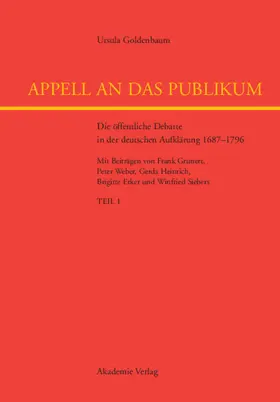 Goldenbaum | Appell an das Publikum | Buch | 978-3-05-003880-3 | sack.de