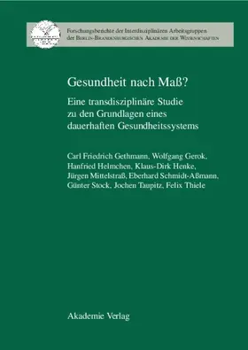 Gethmann |  Gesundheit nach Maß? | Buch |  Sack Fachmedien