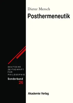 Mersch | Posthermeneutik | Buch | 978-3-05-004694-5 | sack.de