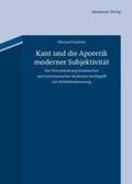 Städtler |  Städtler, M: Kant und die Aporetik moderner Subjektivität | Buch |  Sack Fachmedien