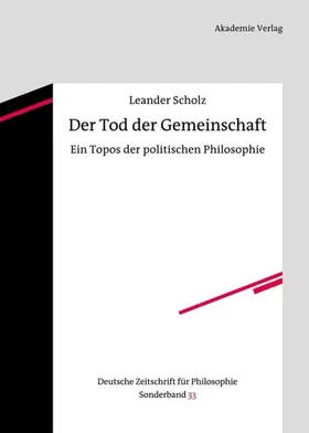 Scholz |  Der Tod der Gemeinschaft | Buch |  Sack Fachmedien