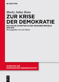 Bonn / Hacke |  Zur Krise der Demokratie | Buch |  Sack Fachmedien