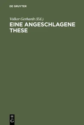 Gerhardt |  Eine angeschlagene These | eBook | Sack Fachmedien